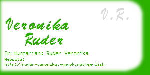veronika ruder business card
